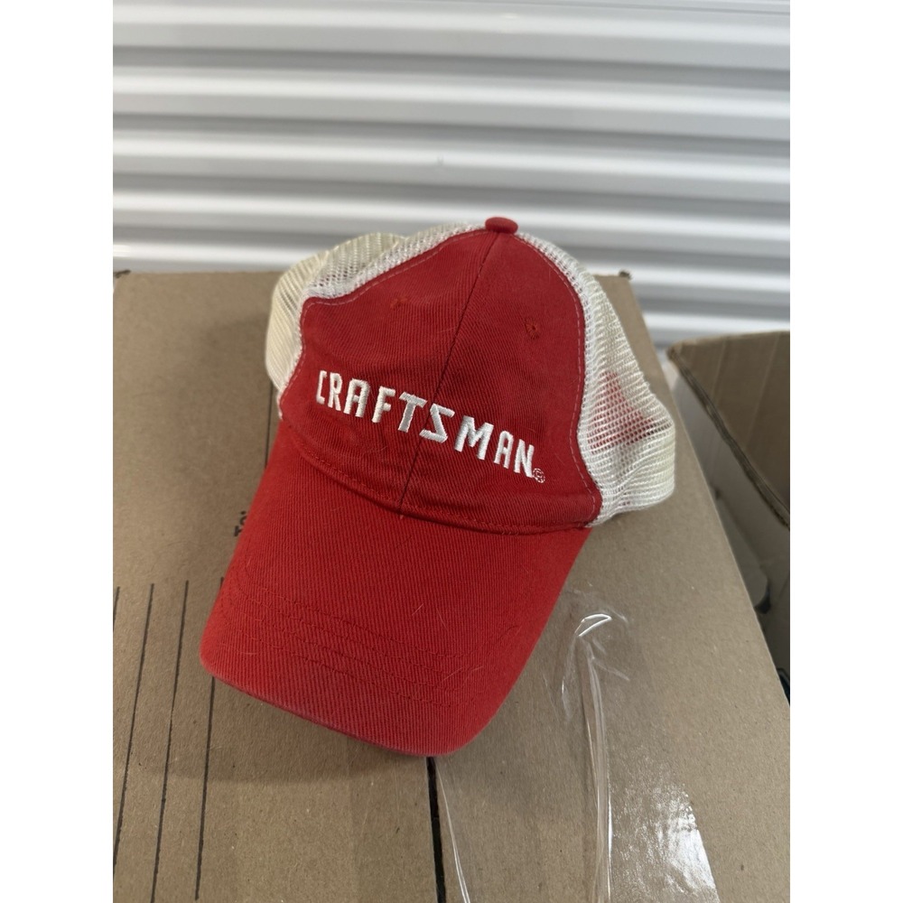 VTG Craftsman tools red mesh snap back hat cap, os